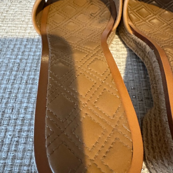 Tory Burch Tan Leather Slide Sandals - Picture 7 of 8
